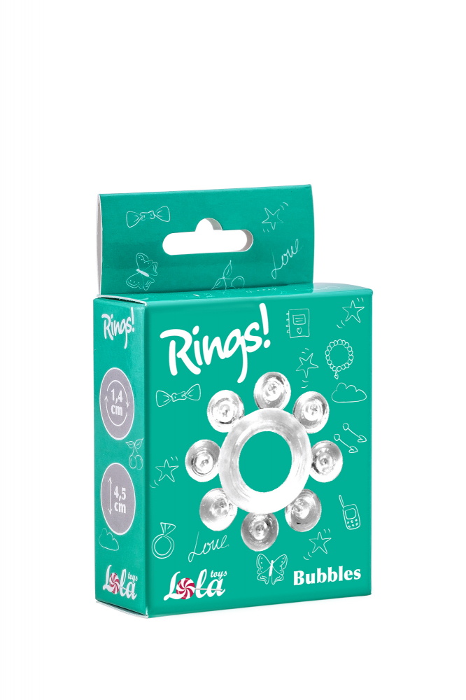 ЭРЕКЦИОННОЕ КОЛЬЦО RINGS BUBBLES WHITE 0112-30LOLA N109